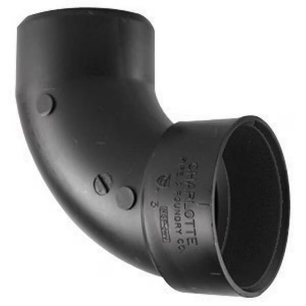 Charlotte Pipe & Foundry ABS003021200HA Elbow 90 4 in. H x Spig, Pinpoint, Mfr#: PI148254