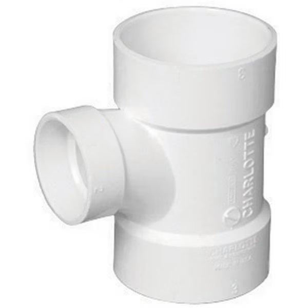 PVC004011800HA 4 x 4 x 2 in Sanitary Tee, Charlotte Pipe And Foundry, Mfr#: 47397