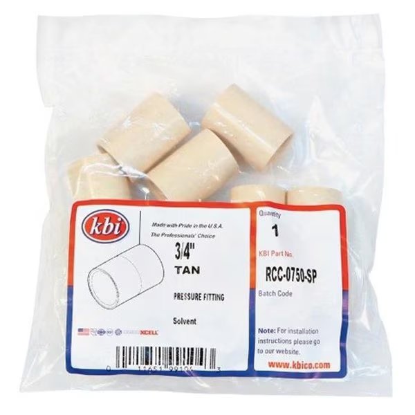 Kbi RCC-0750-SP Cpvc Coupling 0.75 in. - Bag of 10, Kbi, Mfr#: 4486361