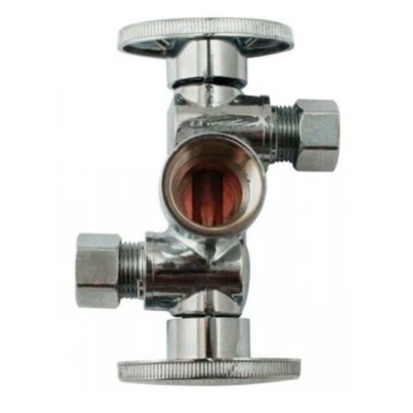 K2903DHLF 250 psi Three-Way Quarter Turn Dual Shut-Off Valve 0.62 in., Gizmo, Mfr#: GI154770