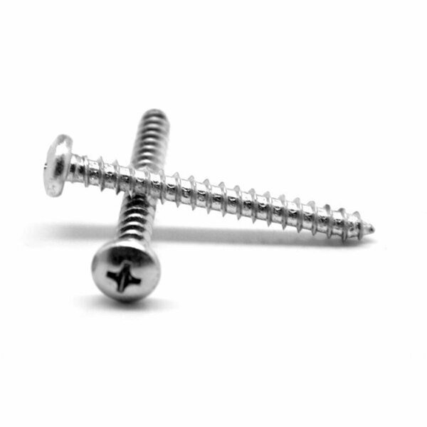 No.8-15 x 1.13 Phillips Pan Head Type A Sheet Metal Screw, 18-8 Stainless Steel, 3000PK, Asmc Industrial, Mfr#: 0000-214072-3000