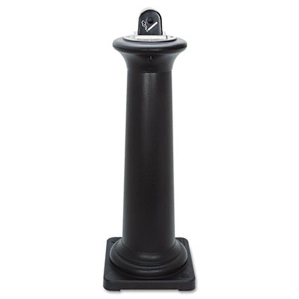 Rcp 9W300BLA GroundsKeeper Tuscan Receptacle  13 x 13 x 38 3/8  Black  1 Each, Rcp, Mfr#: 9W300BLA