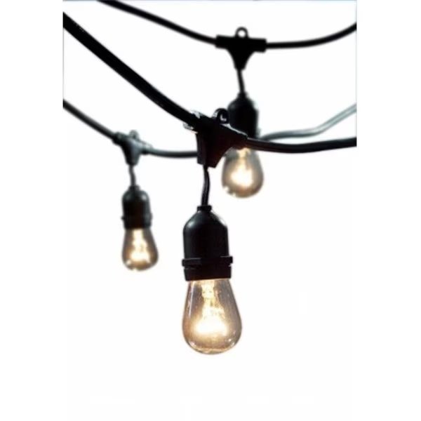 STRING15-E26-S14KT Outdoor String Light with Incandescent 11S14 Bulbs; 48-Feet; 15 Lights, Happylight, Mfr#: HA20513