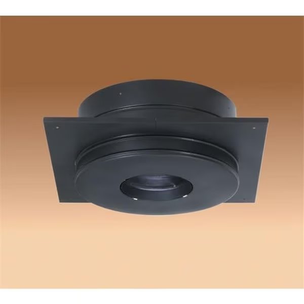 M & G Duravent 6DP-RCS 6 Inch  Dura-Vent Dura/plus Round Ceiling Support  Galvalume Painted Black  Trim Collar Included, Integra Miltex, Mfr#: 69675