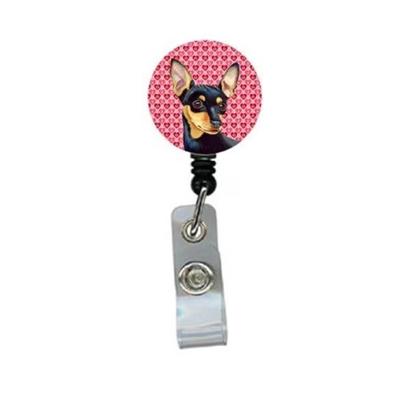 Min Pin Valentines Love and Hearts Retractable Badge Reel or ID Holder with Clip, Teacher'S Aid, Mfr#: TE629480