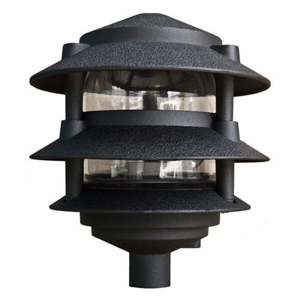 Dabmar Lighting D5000-B Cast Aluminum Three Tier Pagoda Light; Black, Dabmar Lighting, Mfr#: D5000-B