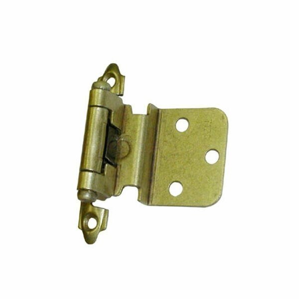 Amerock Decorative 0.38 in. Inset Self Closing Cabinet Door Hinge- Burnished Brass, Hd, Mfr#: A03428 BB