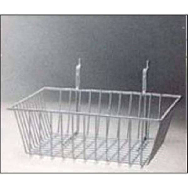 RackEm Racks 5082-W 12 in. H x 12 in. W x 4 in. D Wire Basket - White, Rack’Em Racks, Mfr#: 5082-W