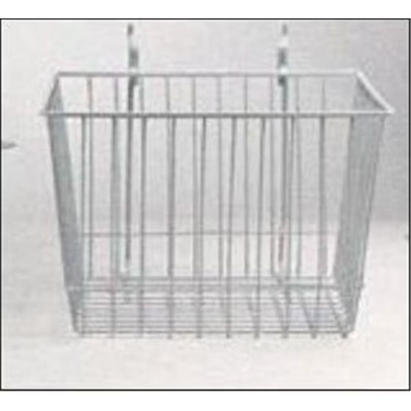 RackEm Racks 5084-W 12 in. H x 12 in. W x 8 in. D Wire Basket - White, Rack’Em Racks, Mfr#: 5084-W