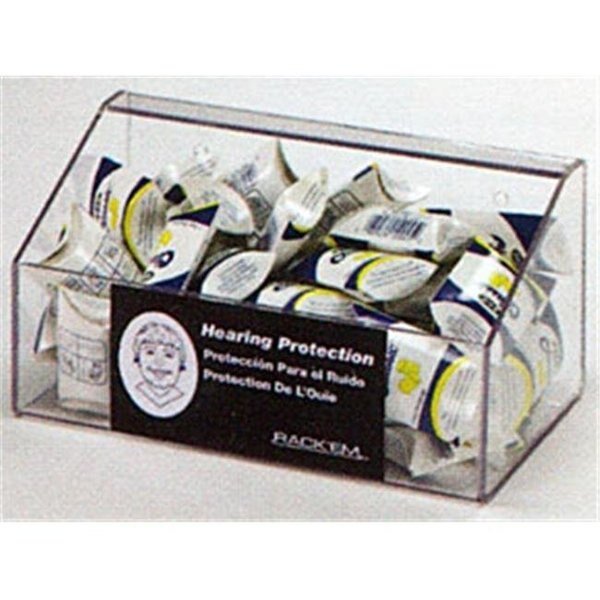 RackEm Racks 5137 60-Pair Foam Ear Plug Tray Dispenser No Lid - Clear Plastic, Rack’Em Racks, Mfr#: 5137