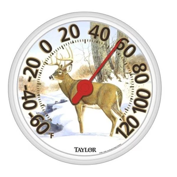 Taylor Precision 13-.50in. Large Dial Deer Thermometer  6709E, Taylor Precision Products, Mfr#: 6709E