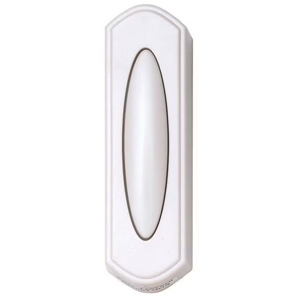 Wireless Push Button Doorbell - White, Defenseguard, Mfr#: DE82611