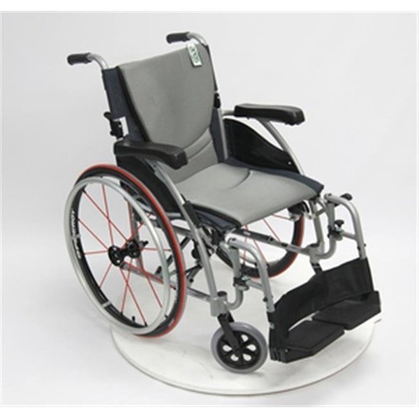 Karman Healthcare S-Ergo115F18RS S-Ergo 115 18 in. seat Ultra Lightweight Ergonomic Wheelchair with Swing Away Footrest in Red, Karman Healthcare, Mfr#: S-Ergo115F18RS