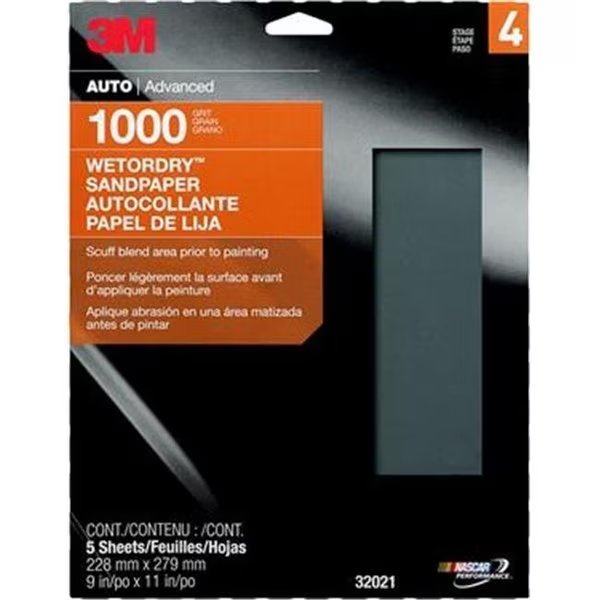 3M 32021 Sandpaper; 9 X 11 In.; 1000 Grit, 3M, Mfr#: T55-32021
