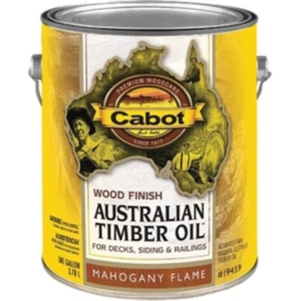 Cabot 81007 1 Gallon; Mahogany Flame Australian Timber Oil Wood Finish; Reduced Water, Cabot, Mfr#: 80351810077