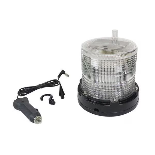 Larson Electronics SLEDB-5-M-AMB 12V Rechargeable High Output LED Strobing Beacon; Permanent & Magnetic Mount - Amber, Larson Electronics, Mfr#: SLEDB-5-M-AMB
