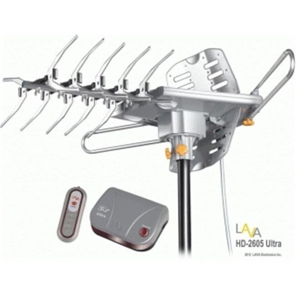 LAVA HD-2605 ULTRA UHF - VHF HDTV Antenna with Remote Control, Lava, Mfr#: HD-2605 ULTRA