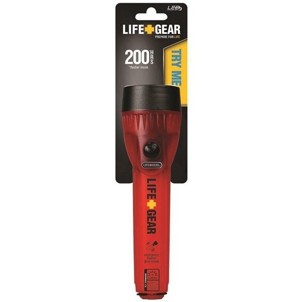 LIFE+GEAR LG124 Flashlight LED Lamp Alkaline Battery Red, Good Life Gear, Mfr#: LI386633