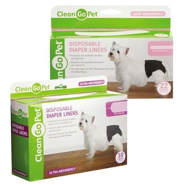Clean Go Pet ZW6115 22 Disposible Diaper Liner 22Pk Lite, Clean Go Pet, Mfr#: ZW6115 22