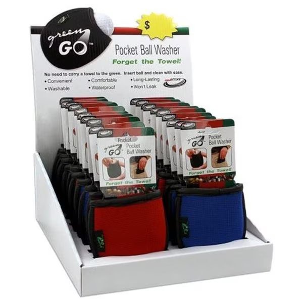 ProActive Sport SGGDISP Green Go Pocket Ball Washer Display of 20, Proactive Sports, Mfr#: SGGDISP