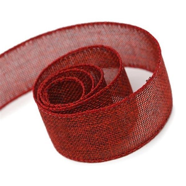 Papillon Ribbon & Bow R096915-38-0260-50YD 1.5 in. 50 Yards Burlap Ribbon; Scarlet, Papillon Ribbon & Bow, Mfr#: R096915-38-0260-50YD