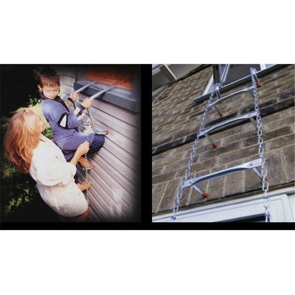 Safe-Escape 1615 2nd Story 15 ft. Portable Fire Escape Ladder Fits 14 in. Thick Wall - Great for College Dorms, Safe Escape, Mfr#: 1615