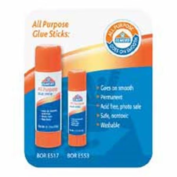 Elmerft.s Products Inc EPIE517 Glue Stick- All-Purpose- Permanent- Washable- .77- 12-PK, Elmers, Mfr#: E517