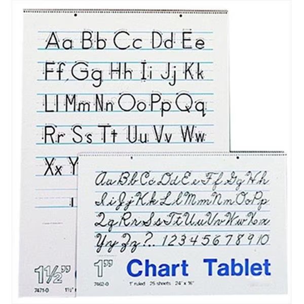 School Smart 085332 16 x 24 In. Chart Tablet; 25 Sheets; 1 In. Ruled, School Smart, Mfr#: 85332