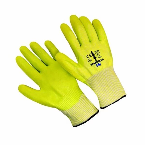 Hivis Hppe Liner with Nitrile Palm Coating Glove- Large, 12PK, Seattle Glove, Mfr#: HV-L