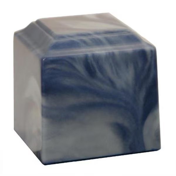 Taylor Urns 390BL Cultured Marble Cremation Little Tahiti Baby Urn; Sky Blue, Medm, Mfr#: 390BL