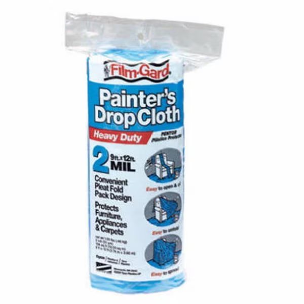 626234 Blue Heavy Duty Drop Cloth, 9 x 12 ft, Berry Plastics, Mfr#: BE576216