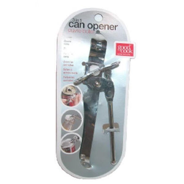 Good Cook 11800 Bright Triple Chrome Plated 3 Way Can Opener Pack of 6, Good Cook, Mfr#: 275966