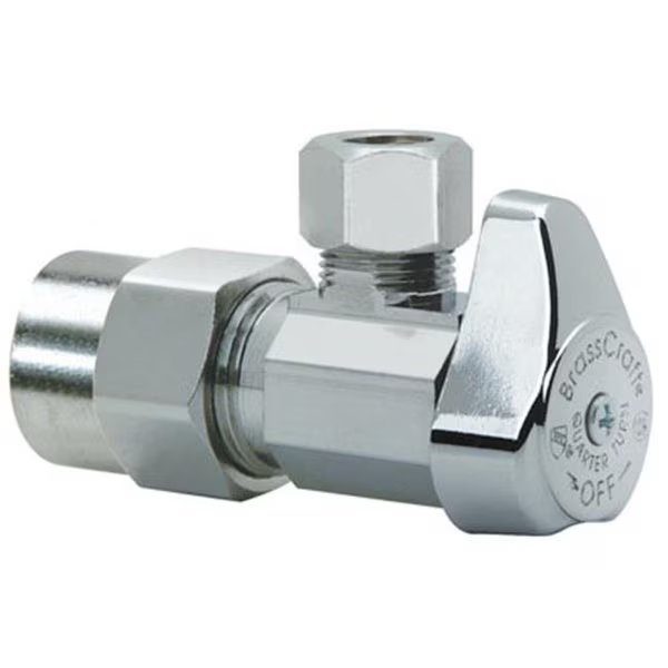 G2PR19X CD .5 x .37 in. Angle Chrome PVC Valve, Pinpoint, Mfr#: PI879096