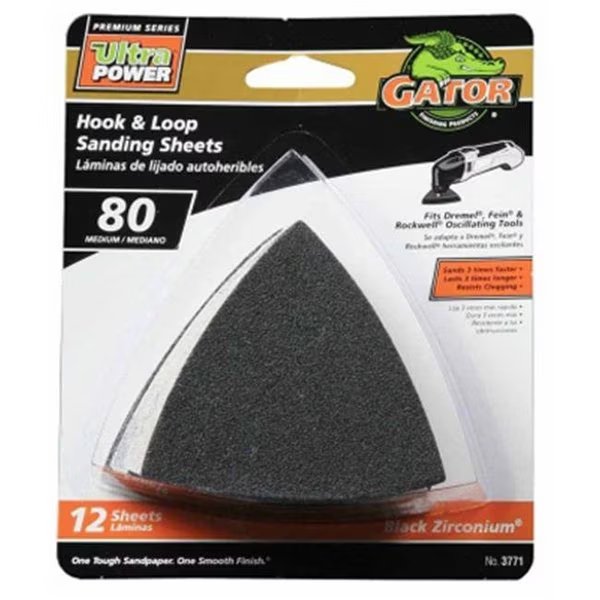 Ali Industries 3771 3 in. 80 Grit; Hook & Loop Sandpaper, Gator Finishing, Mfr#: 205688