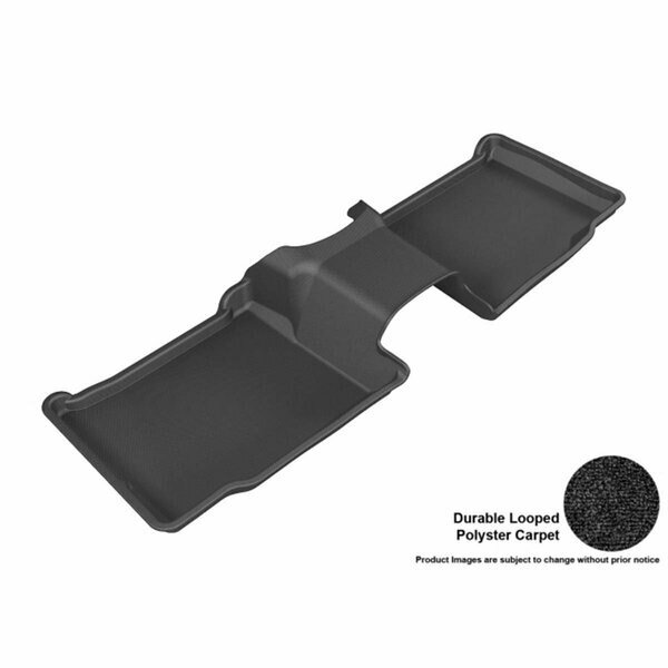 3D Maxpider Second Row Custom Fit Kagu Black Floor Mat for 2011-2016 Ford Explorer Models, U-Ace, Mfr#: L1FR07921509