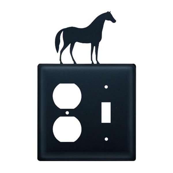 Village Wrought Iron EOS-68 Horse Outlet and Switch Cover - Black, Village Wrought Iron, Mfr#: EOS-68