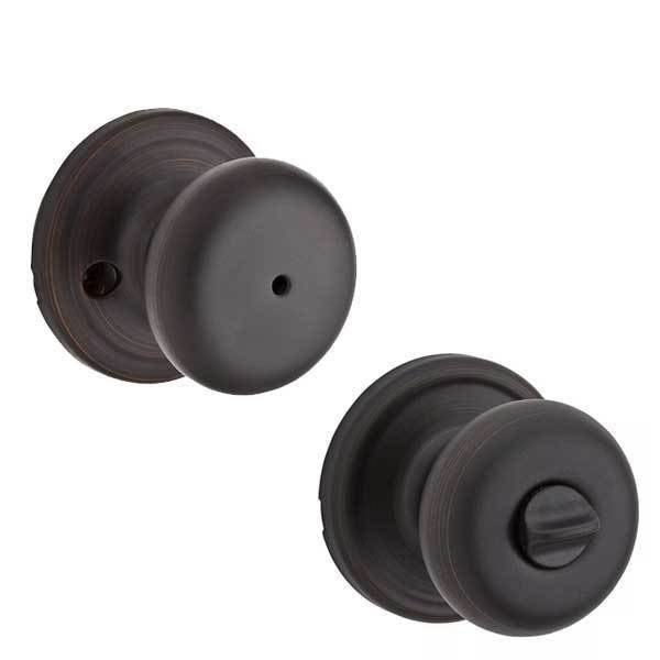 Kwikset: Hancock Privecy Door Knob with Round Rose / Venetian Bronze, Kwikset, Mfr#: KWS-730H-RDT-11P
