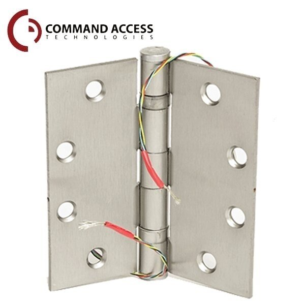 Energy Transfer Hinge, 4-1/2 In. by 4-1/2 In., 5 Knuckle Standard Weight, 4 Wire, 26 Guage, Satin Ch, Command Access, Mfr#: CAT-ETH4W4545-626 CH-BB79-4FT