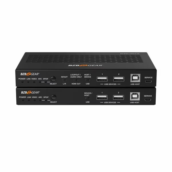 4K 18Gbps HDMIHDBaseT 30 Extender IReARCARCPoCLANUSB  Audio EmbeddingDeembedding 330ft, Bzbgear, Mfr#: BG-EXH-100C6