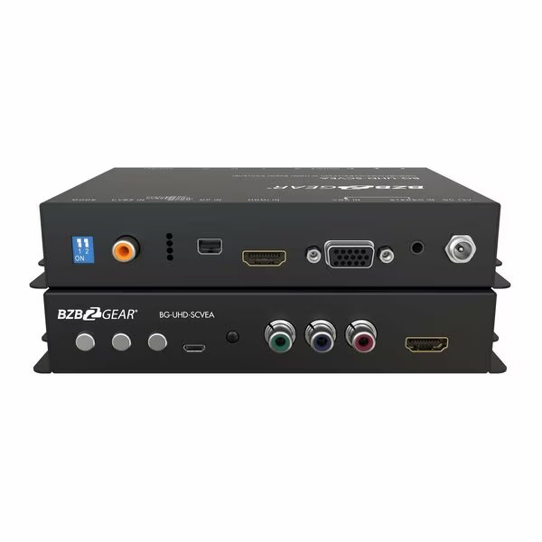 Multi-format 4K UHD Scaler Converter HDMI/DP/VGA/CVBS/YPbPr to HDMI, Bzbgear, Mfr#: BG-UHD-SCVEA