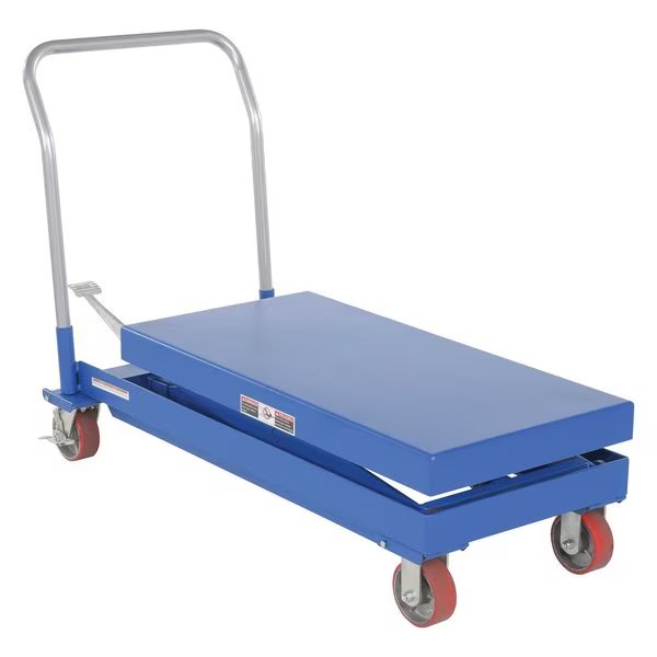 HYDRAULIC ELEVATING CART 20X40 1000 LB FOOT PUMP, Vestil, Mfr#: CART-1000-2040-FP