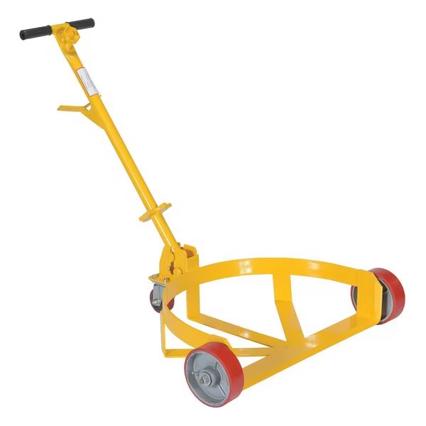 Steel Low Profile Drum Dolly W/ Poly On Steel Casters, 21-5/8