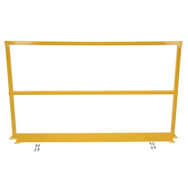 SAFETY HANDRAIL W/HARDWARE & TOEBOARD 120, Vestil, Mfr#: SQ-120-TB-HWR