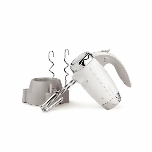 Hand Blender 7 Speed, 250 Watt Electric Mixer with Beaters and Dough Hooks, White, Betty Crocker, Mfr#: BC-4208W