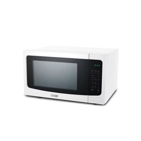 1.6 Cu. Ft. Countertop Microwave with Touch Controls & Digital Display, White Microwave, Commercial Chef, Mfr#: CHM16MW6