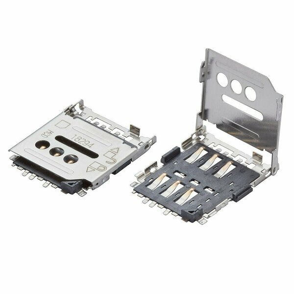 Micro SIM 1.5mm Ht Hinged 6ckt, Molex, Mfr#: 78800-0001-TR300