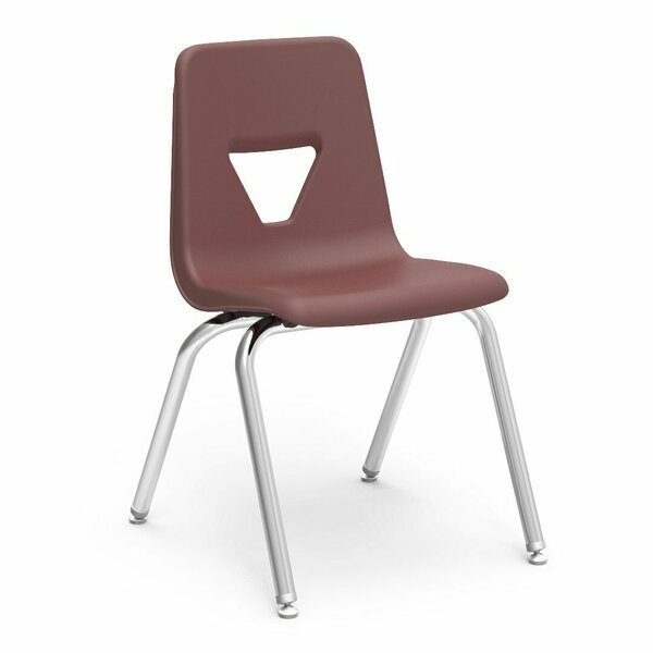 2000 Series 18" Classroom Chair, 5th Grade - Adult with Nylon Glides - Wine Seat, Virco, Mfr#: 2018