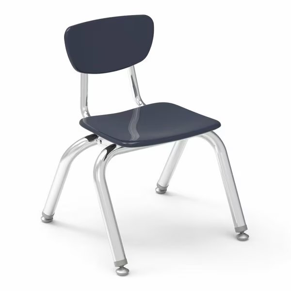 3000 Series 12" Classroom Chair, Preschool - 1st Grade with Nylon Glides - Navy Seat, Virco, Mfr#: 3012