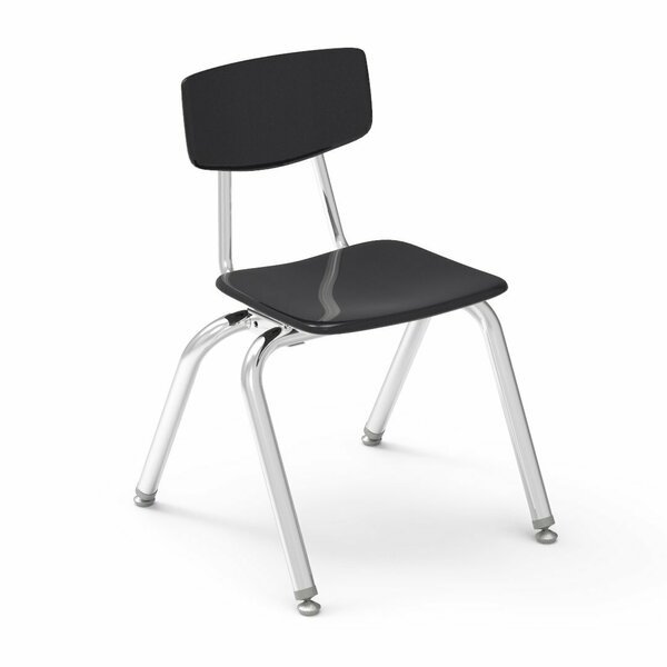 3000 Series 14" Classroom Chair, Kindergarten - 2nd Grade with Nylon Glides - Black Seat, Virco, Mfr#: 3014