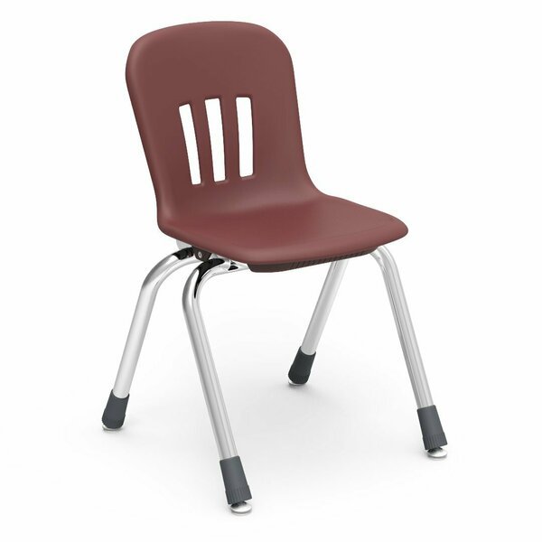 Metaphor® Series 14" Classroom Chair, Kindergarten - 2nd Grade with Nylon Glides - Wine Seat, Virco, Mfr#: N914